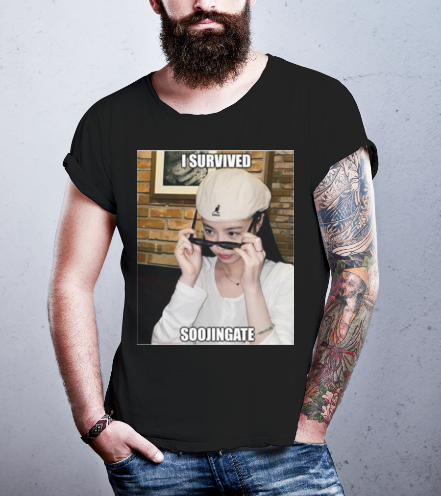 I Survived Soojingate Beret Sunglasses Meme T-Shirt