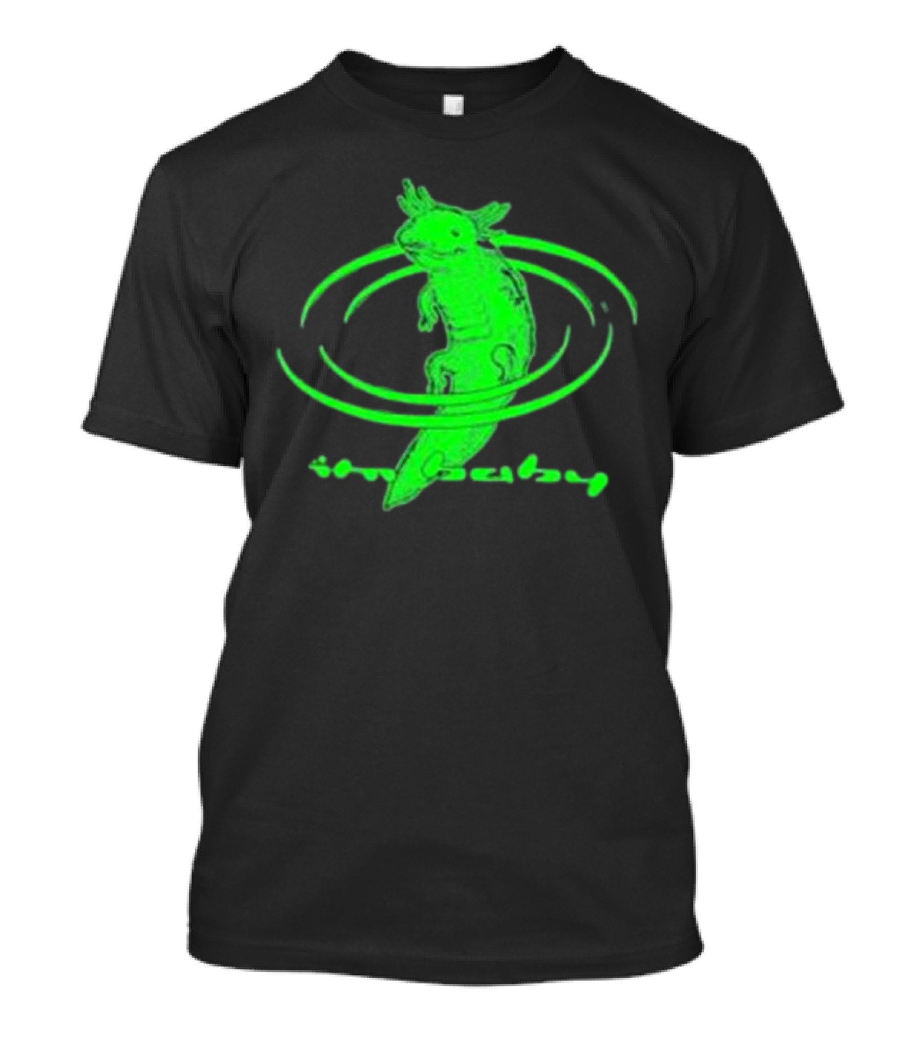 I'M Baby By Dogecore Axolotl Neon Green T-Shirt