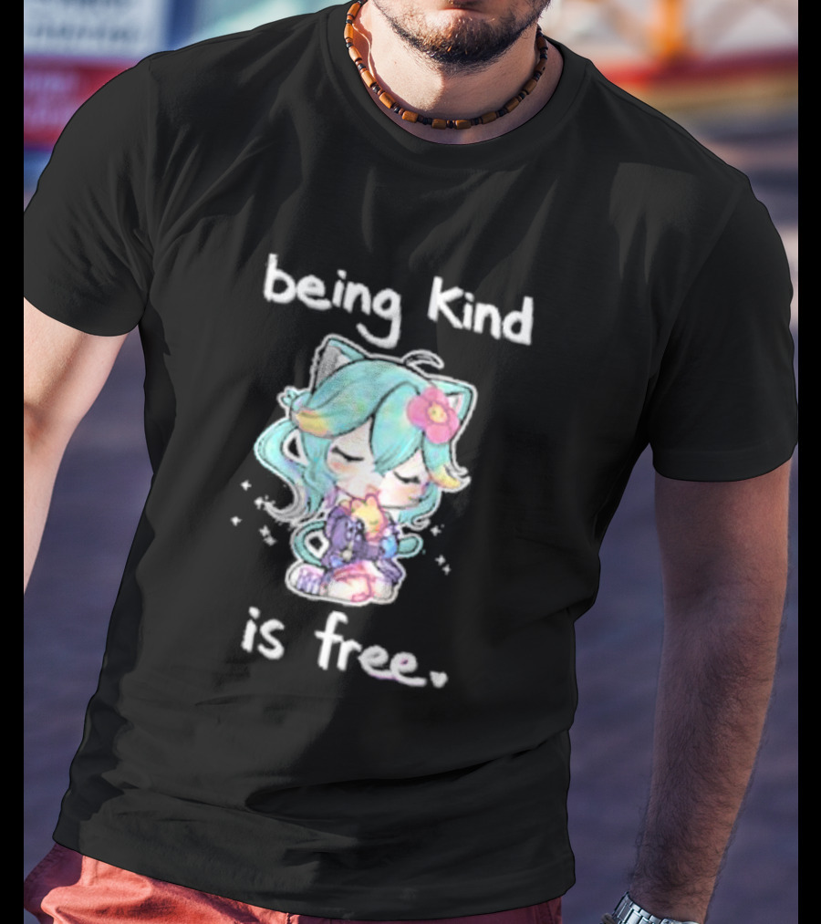 Being Kind Is Free Cute Anime Character Rosedoodles T-Shirt