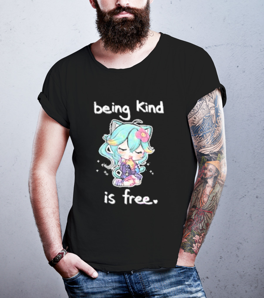 Being Kind Is Free Cute Anime Character Rosedoodles T-Shirt