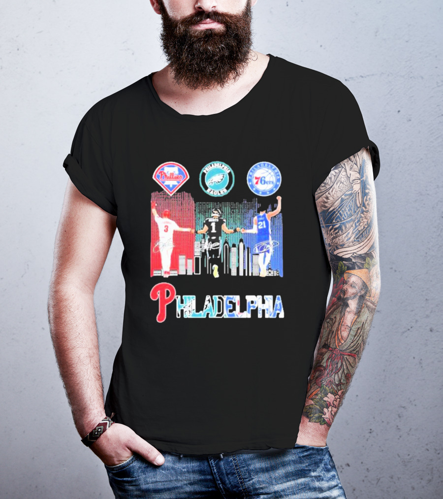 Philadelphia Phillies Eagles 76ers Harper T-Shirt