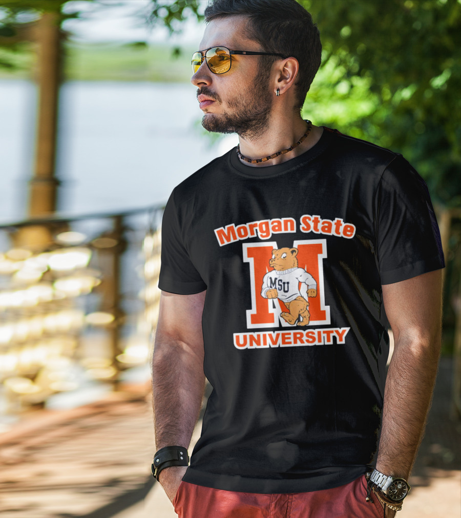 Morgan State University Bear MSU Sweater Logo Throwback T-Shirt