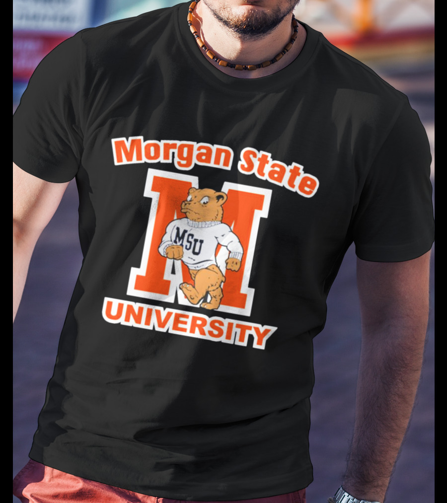 Morgan State University Bear MSU Sweater Logo Throwback T-Shirt