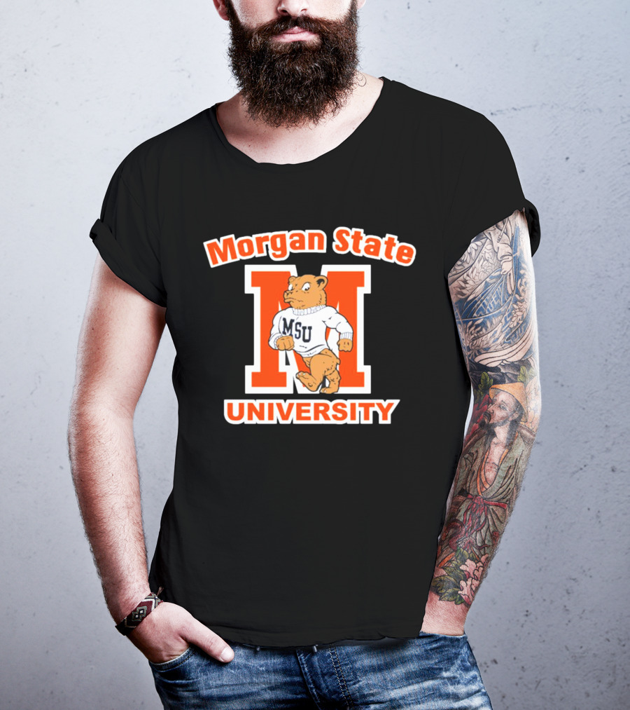 Morgan State University Bear MSU Sweater Logo Throwback T-Shirt