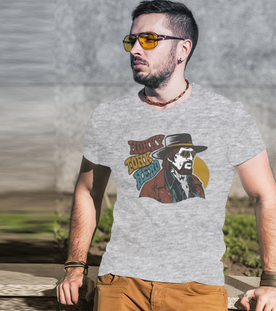 Waylon Jennings Merch Store Honky Tonk Hero T-Shirt