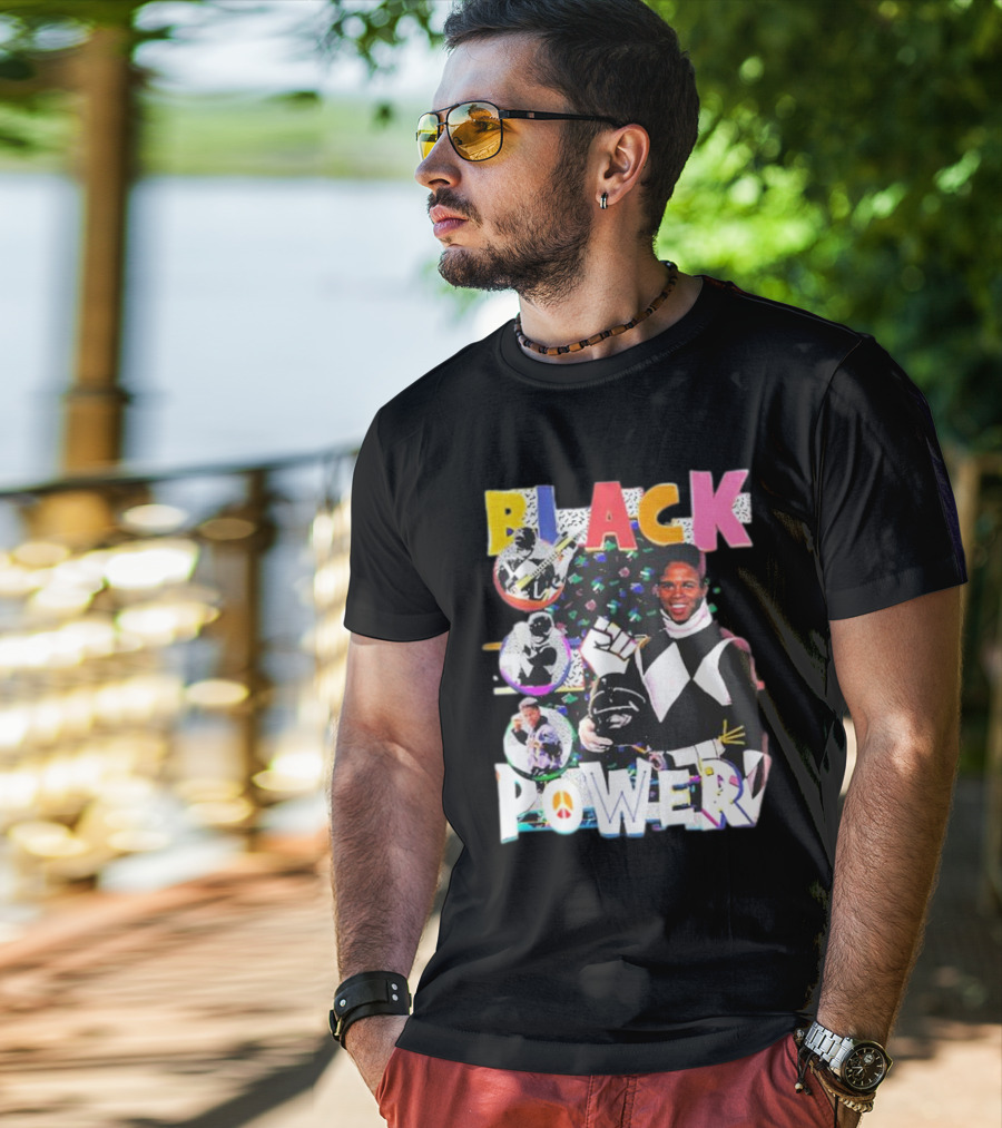 Black Power Mighty Morphin Tribute Go Go T-Shirt