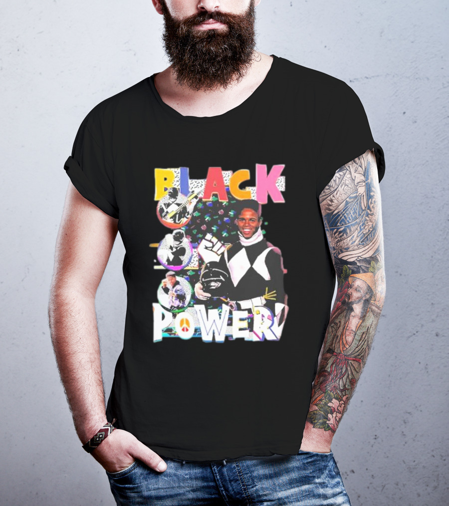 Black Power Mighty Morphin Tribute Go Go T-Shirt