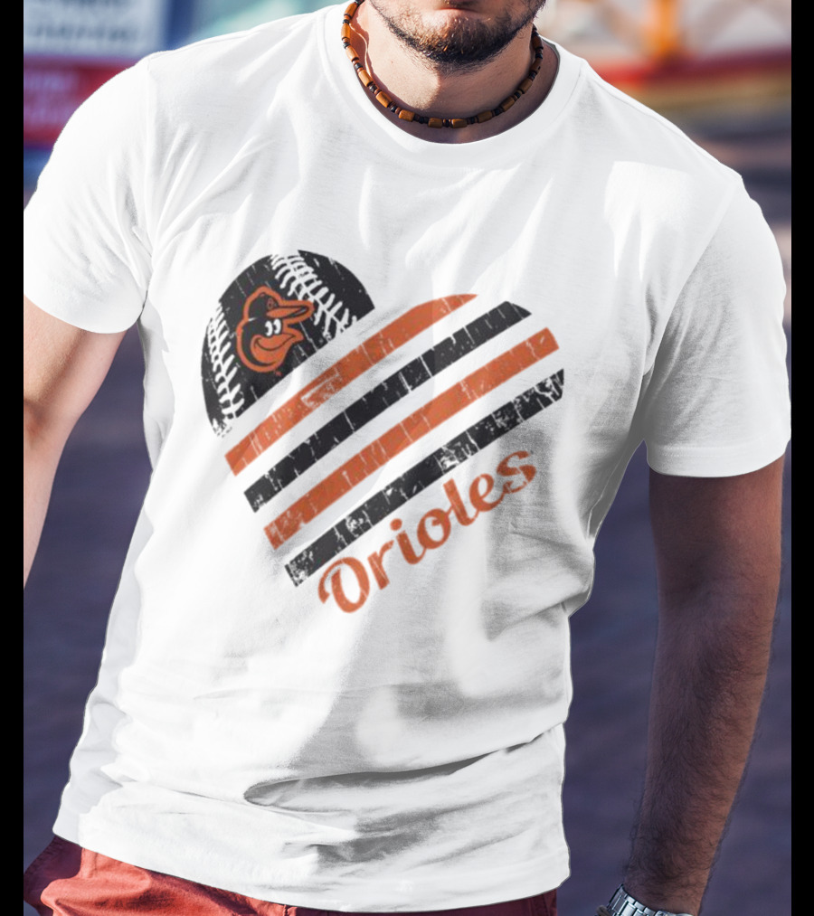Baltimore Orioles Heart Graphic G-III 4Her By Carl Banks White T-Shirt