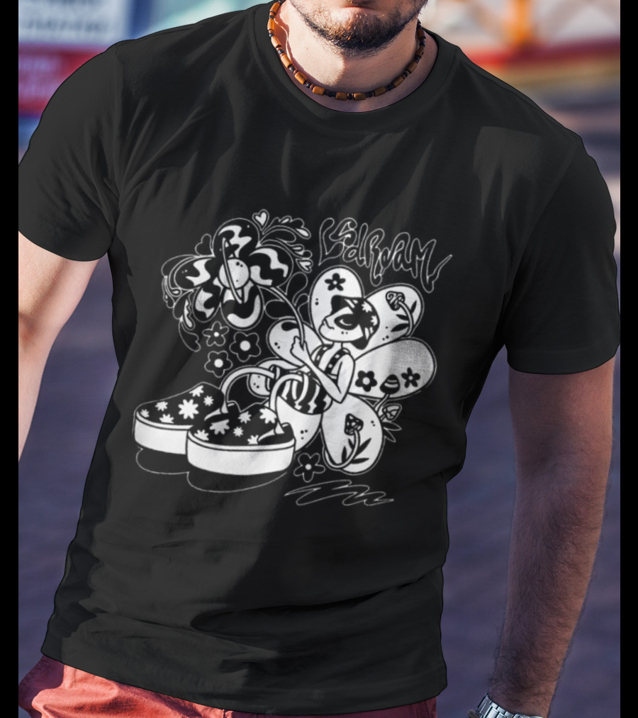 LSDREAM Merch Intergalactic Bloom Groovy Fairy With Floral Sneakers T-Shirt