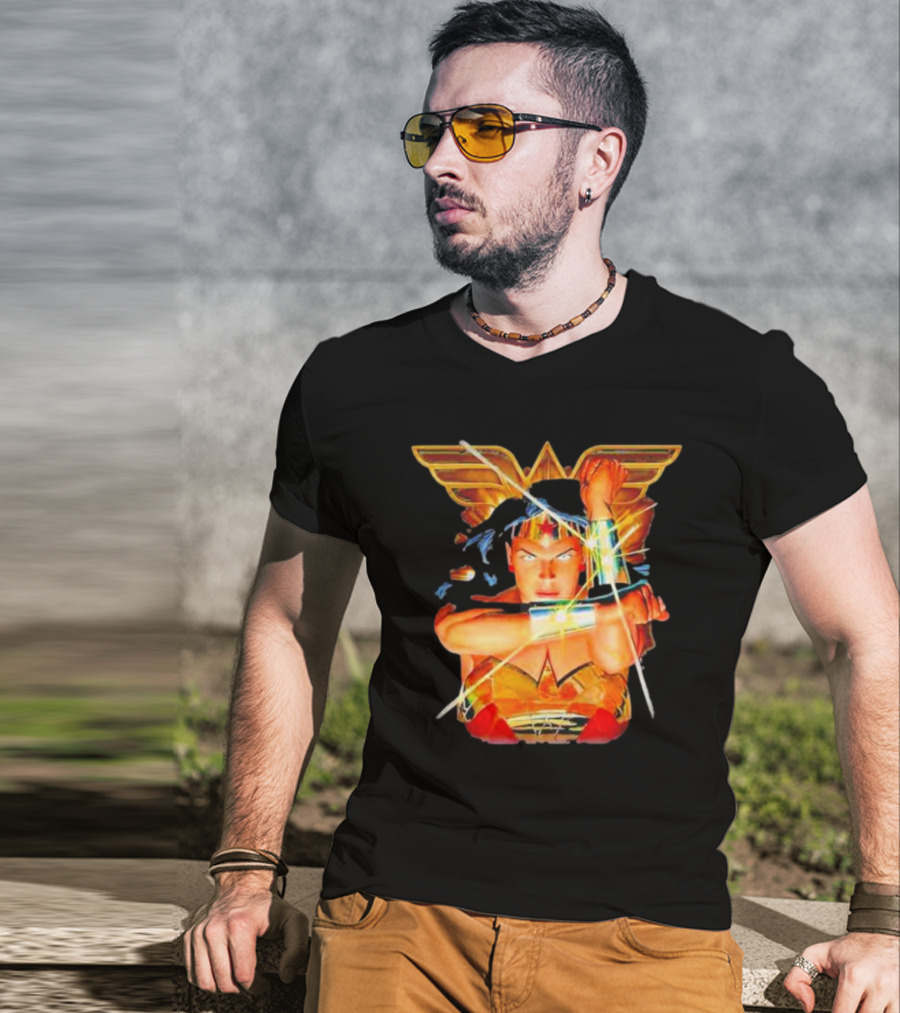 Wonder Woman Bracelets Deflection Wings Emblem T-Shirt