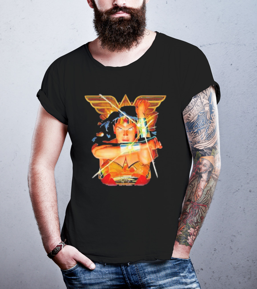 Wonder Woman Bracelets Deflection Wings Emblem T-Shirt