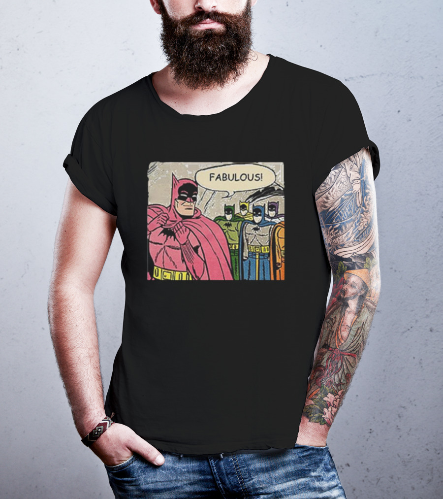 Batman Fabulous Pink Costume Comic Panel T-Shirt