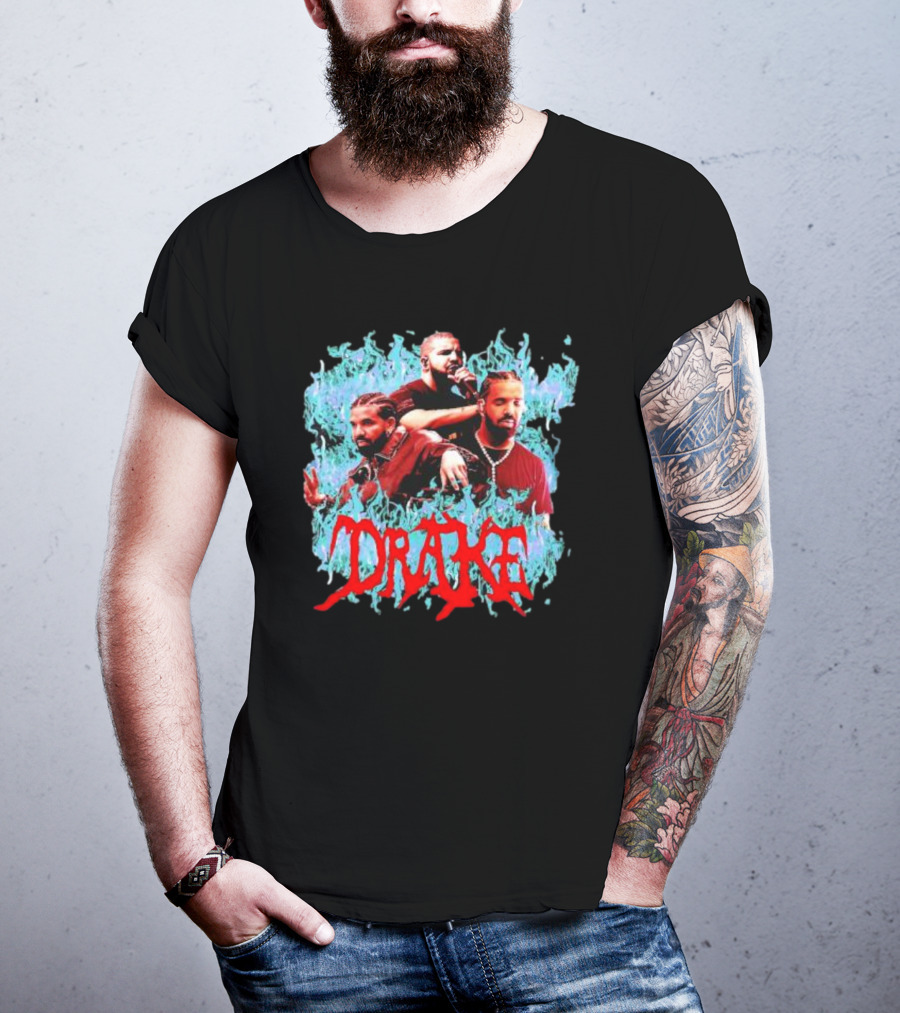 Comfort Colors Drake Flame Graphic Merch T-Shirt