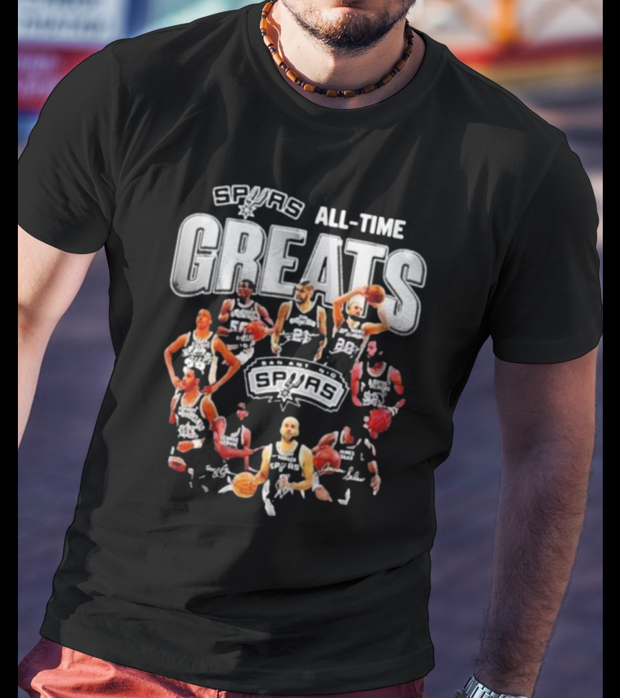 Spurs All-Time Greats San Antonio Legends NBA T-Shirt