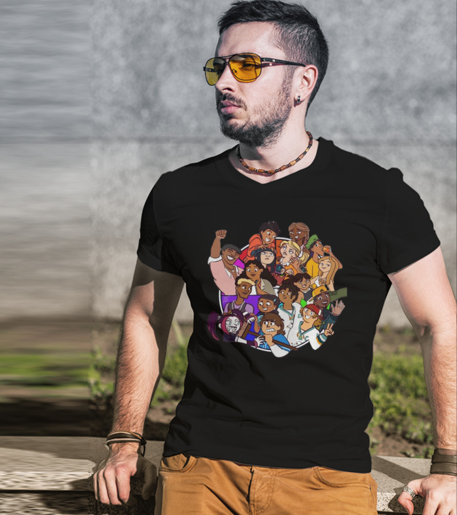 Terry McGurrin Total Drama Colorful Characters Circle T-Shirt