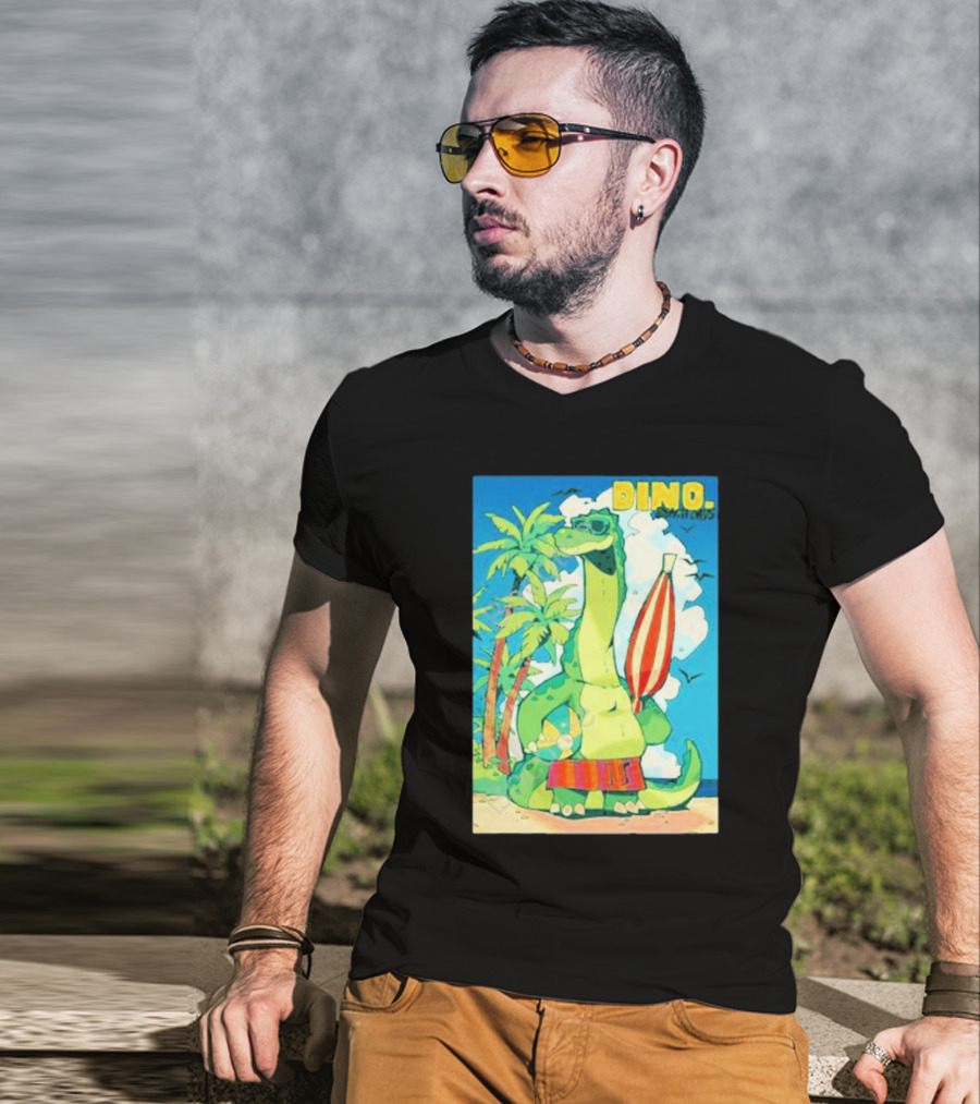 Dino Beach Days Noodle Shop Adventures T-Shirt