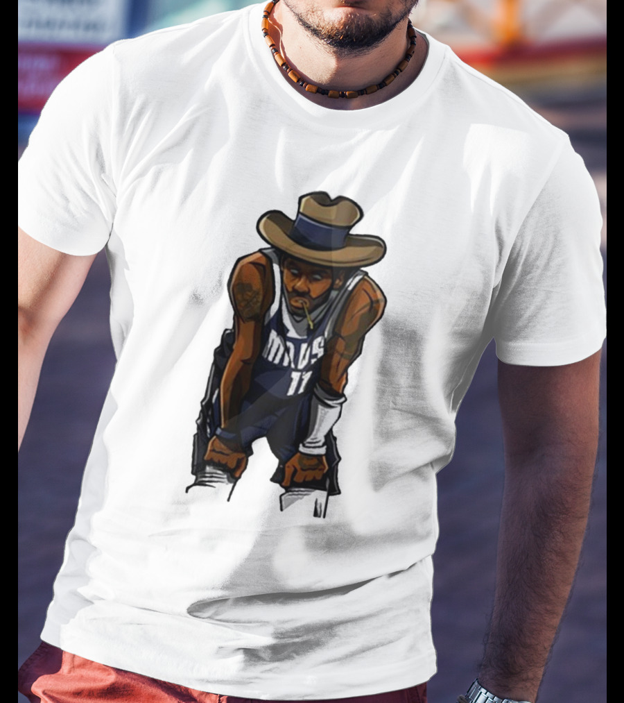 Kyriewrld Merch Cowboy Kai Mavs 11 Basketball Cartoon T-Shirt