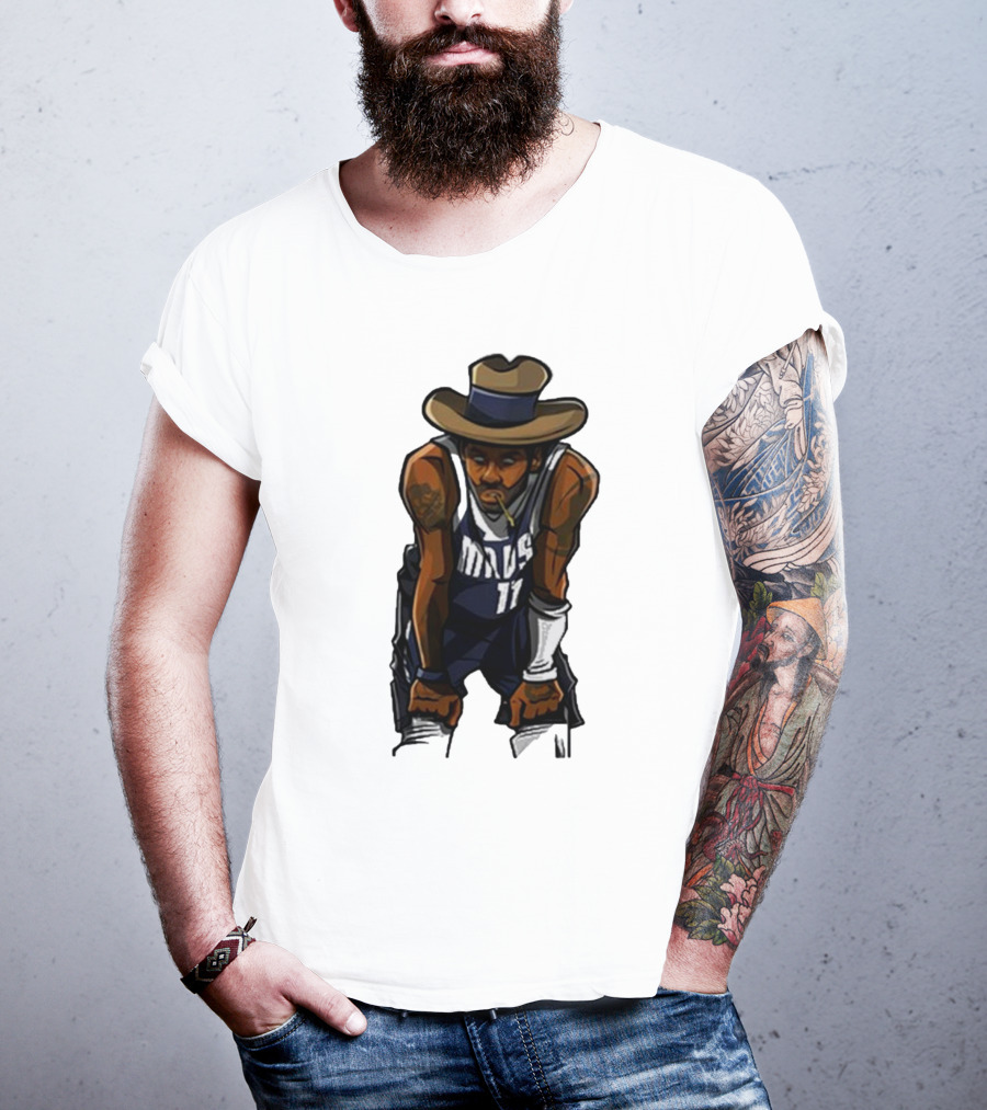 Kyriewrld Merch Cowboy Kai Mavs 11 Basketball Cartoon T-Shirt