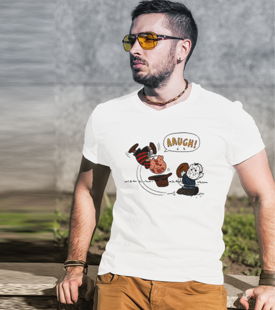 Aaugh Freddy Charlie Brown Halloween Mashup T-Shirt