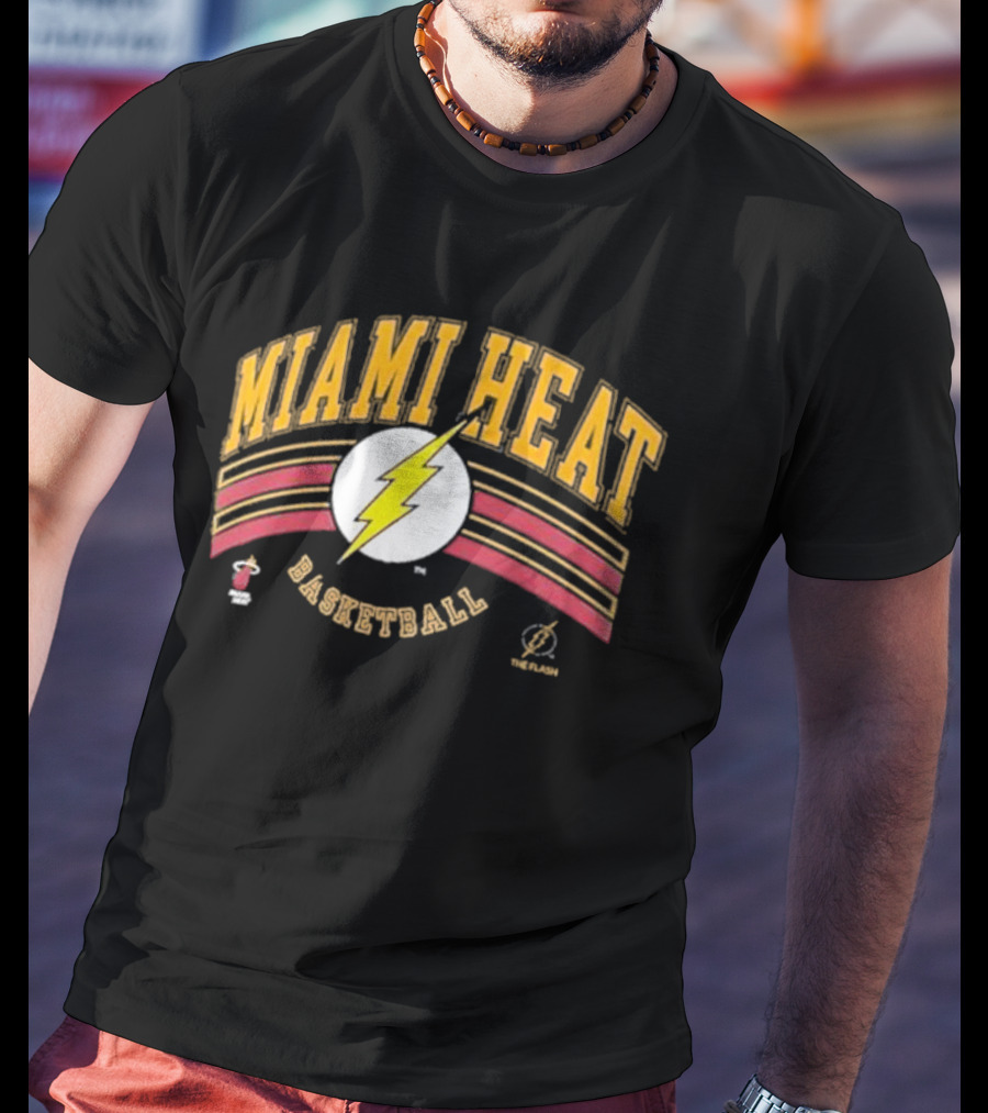 Miami Heat Basketball The Flash Fanatics Branded DC T-Shirt