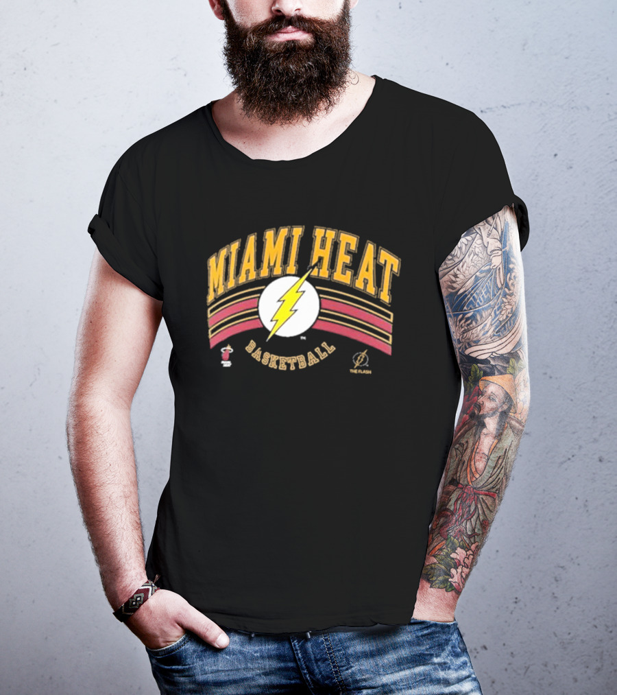 Miami Heat Basketball The Flash Fanatics Branded DC T-Shirt