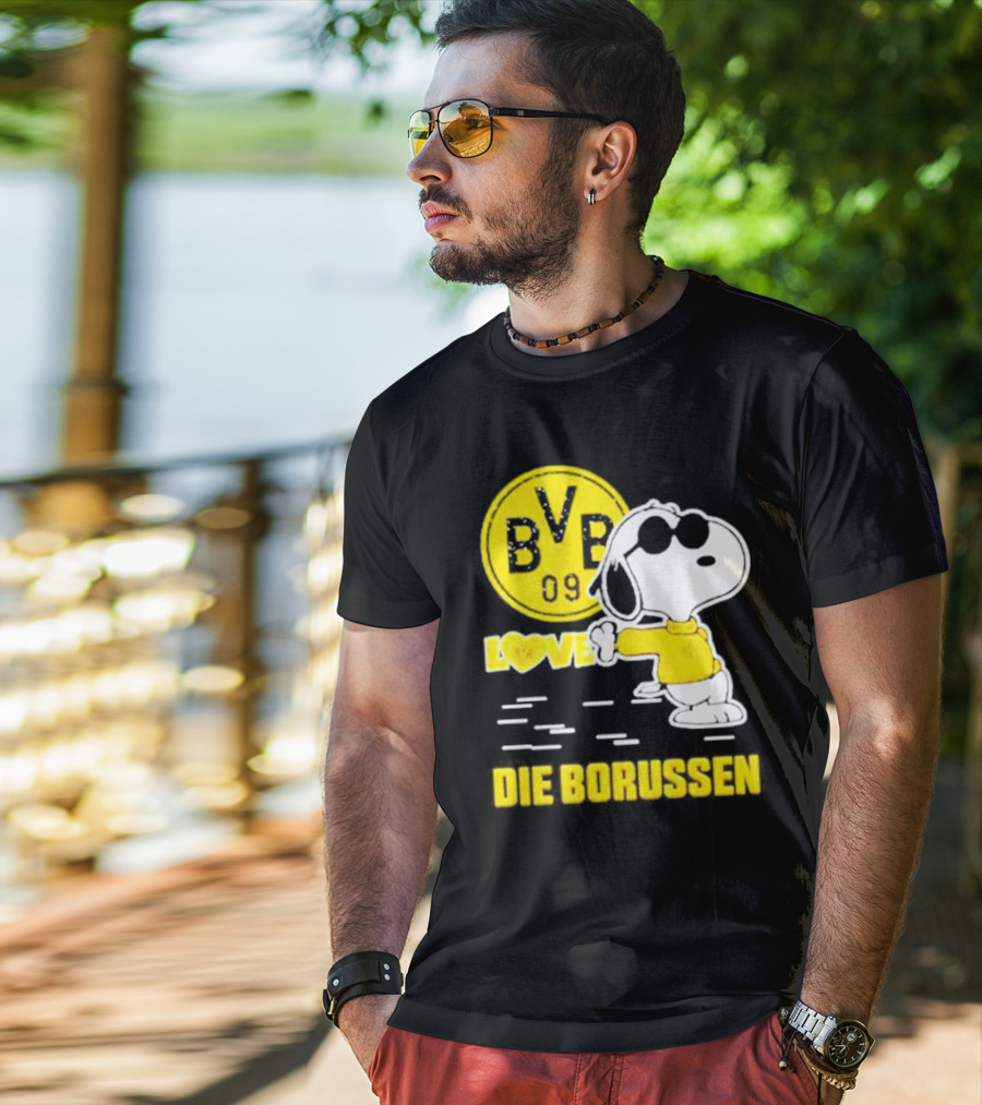 Snoopy Love BVB 09 Die Borussen Football Soccer T-Shirt