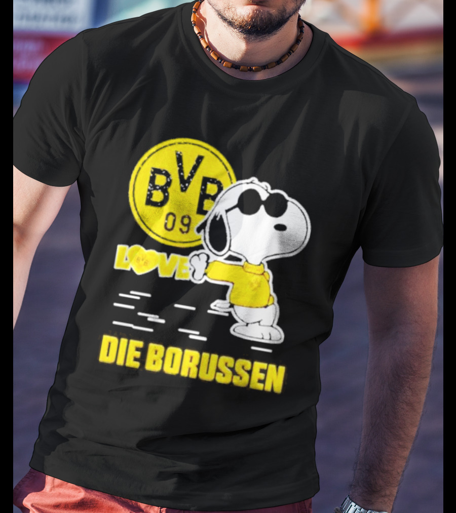 Snoopy Love BVB 09 Die Borussen Football Soccer T-Shirt