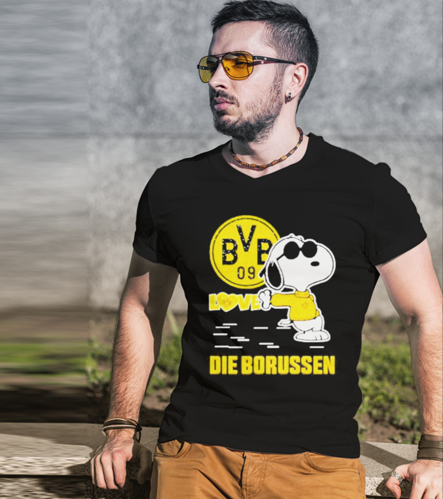 Snoopy Love BVB 09 Die Borussen Football Soccer T-Shirt