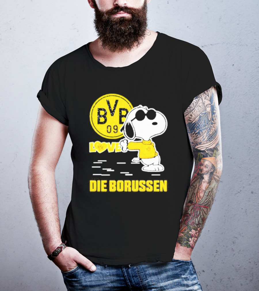 Snoopy Love BVB 09 Die Borussen Football Soccer T-Shirt