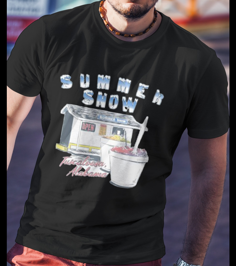 Summer Snow Tuscaloosa Alabama Open Shaved Ice Cups T-Shirt
