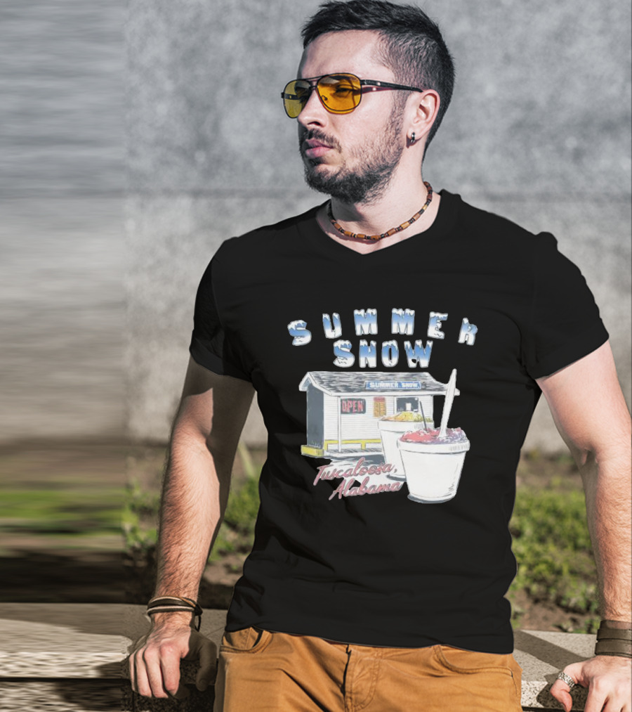 Summer Snow Tuscaloosa Alabama Open Shaved Ice Cups T-Shirt