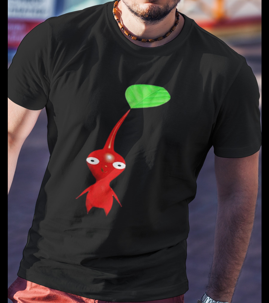 Pikmin Red Pikpik Character With Leaf Stem T-Shirt