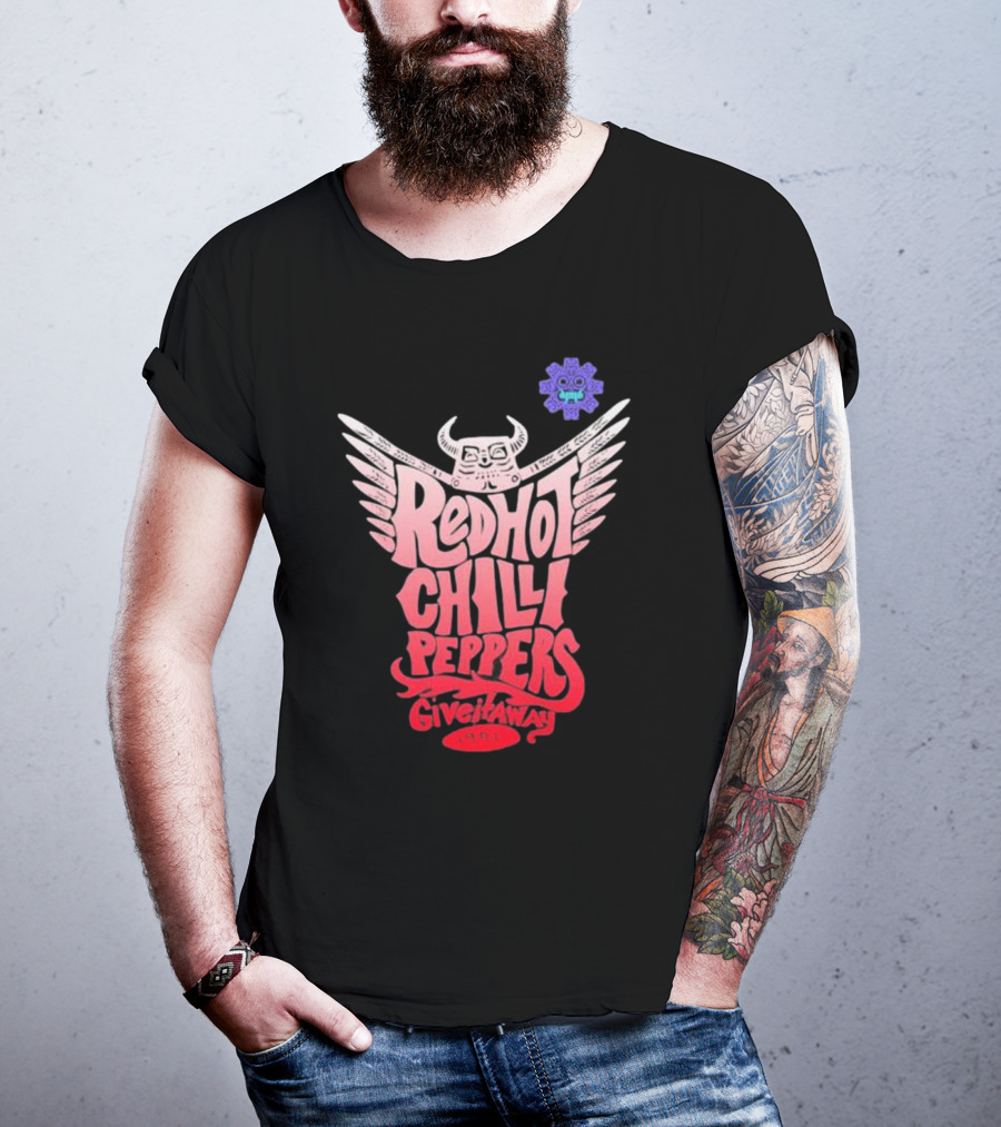 Red Hot Chili Peppers Give It Away 1991 Winged Skull T-Shirt