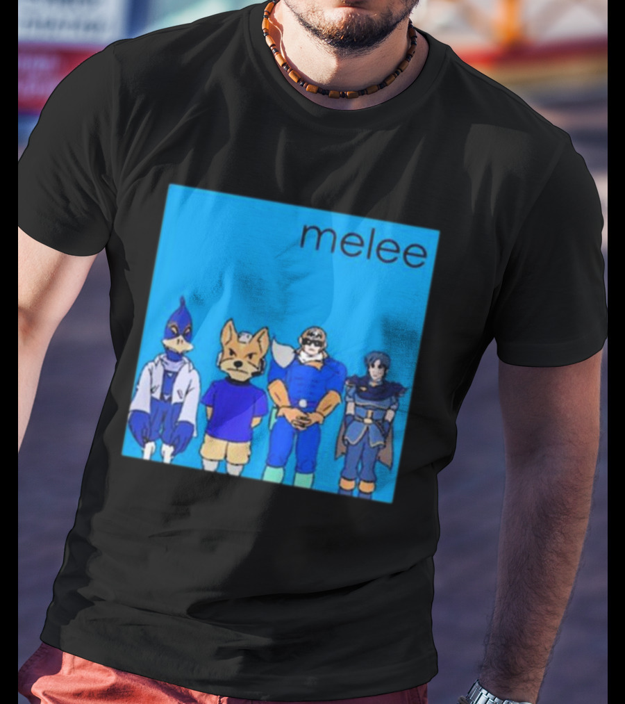 Start GG Shop Melee Blue Album Video Game Characters T-Shirt