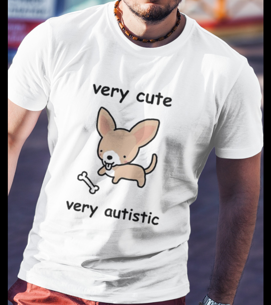 Very Cute Very Autistic Dog With Bone T-Shirt