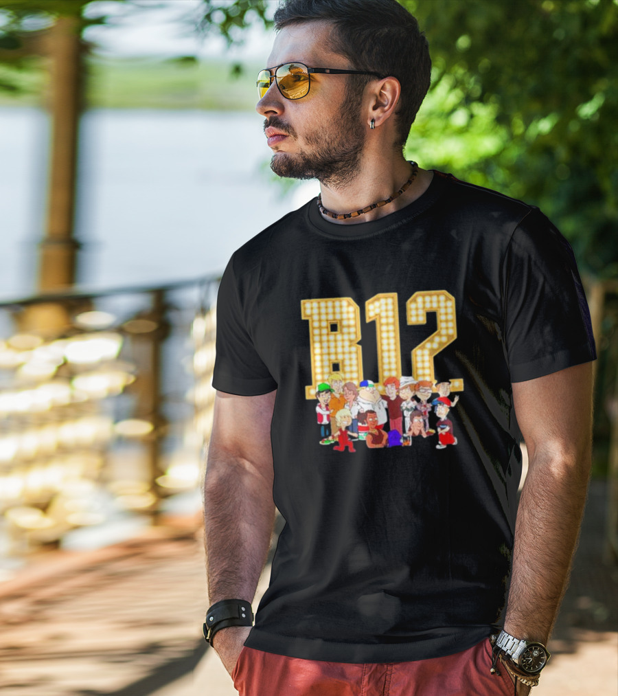 B12 Boys 12 Comic Con Animated Characters Ensemble T-Shirt
