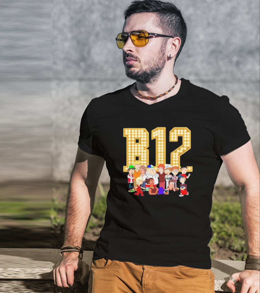 B12 Boys 12 Comic Con Animated Characters Ensemble T-Shirt