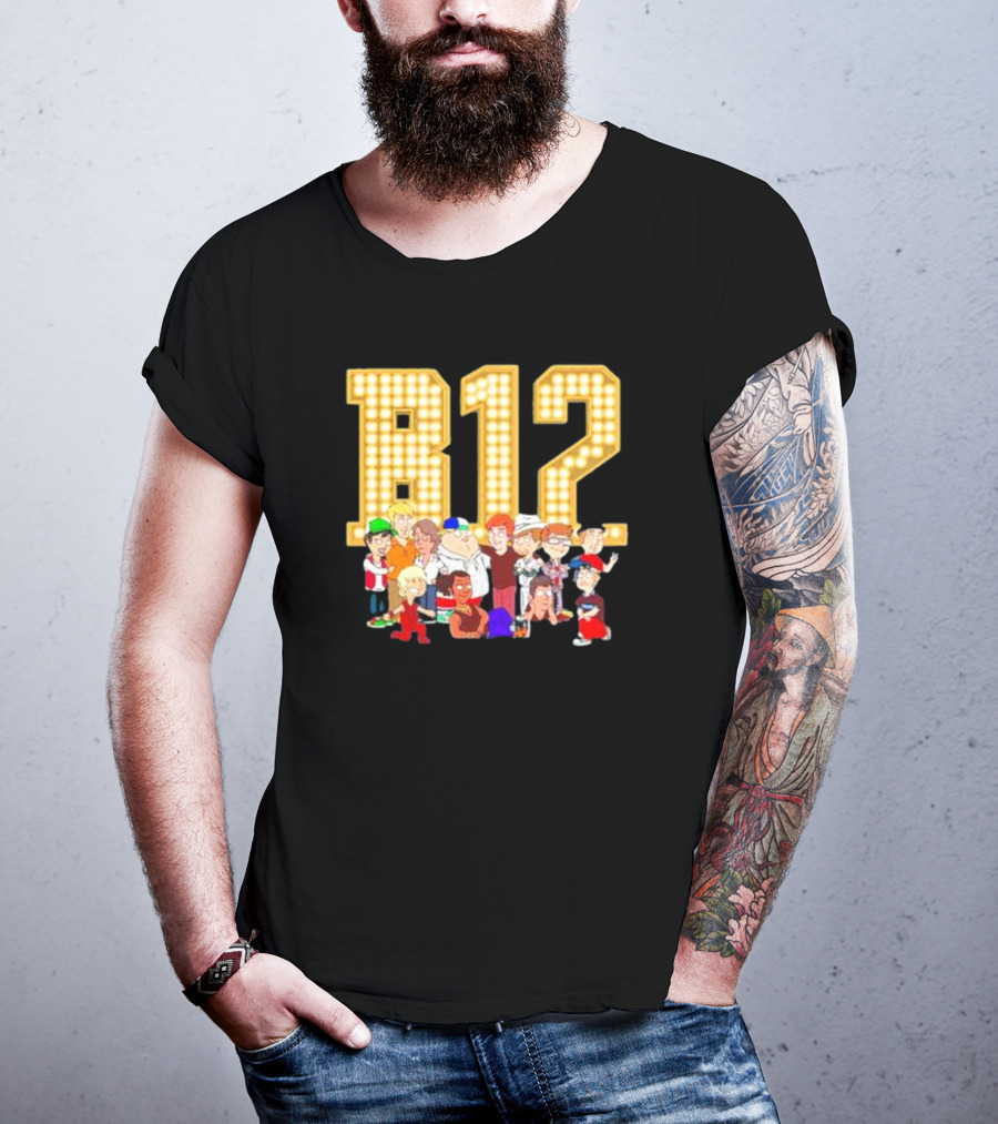 B12 Boys 12 Comic Con Animated Characters Ensemble T-Shirt