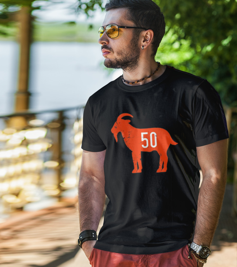 Mike Singletary Goat 50 Chicago Football Fan Iconic Number Legend T-Shirt