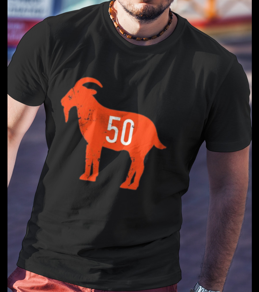 Mike Singletary Goat 50 Chicago Football Fan Iconic Number Legend T-Shirt