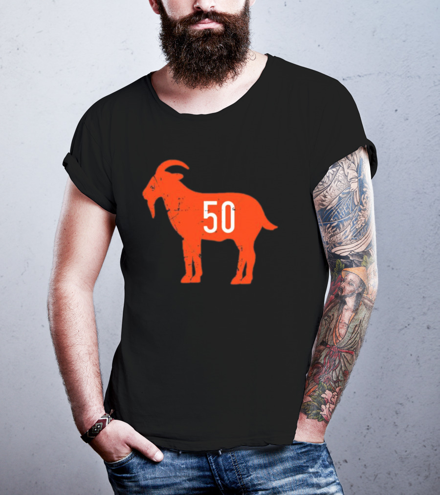 Mike Singletary Goat 50 Chicago Football Fan Iconic Number Legend T-Shirt