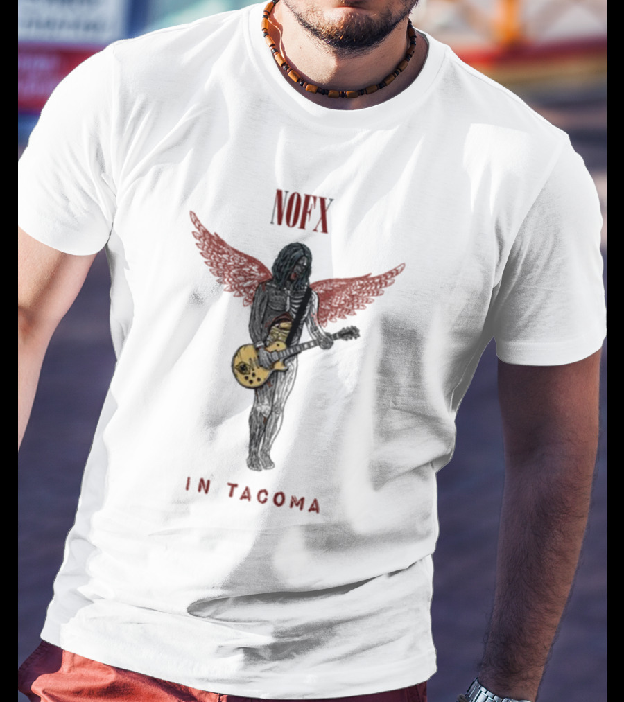 NOFX In Tacoma Angel Winged Guitarist T-Shirt