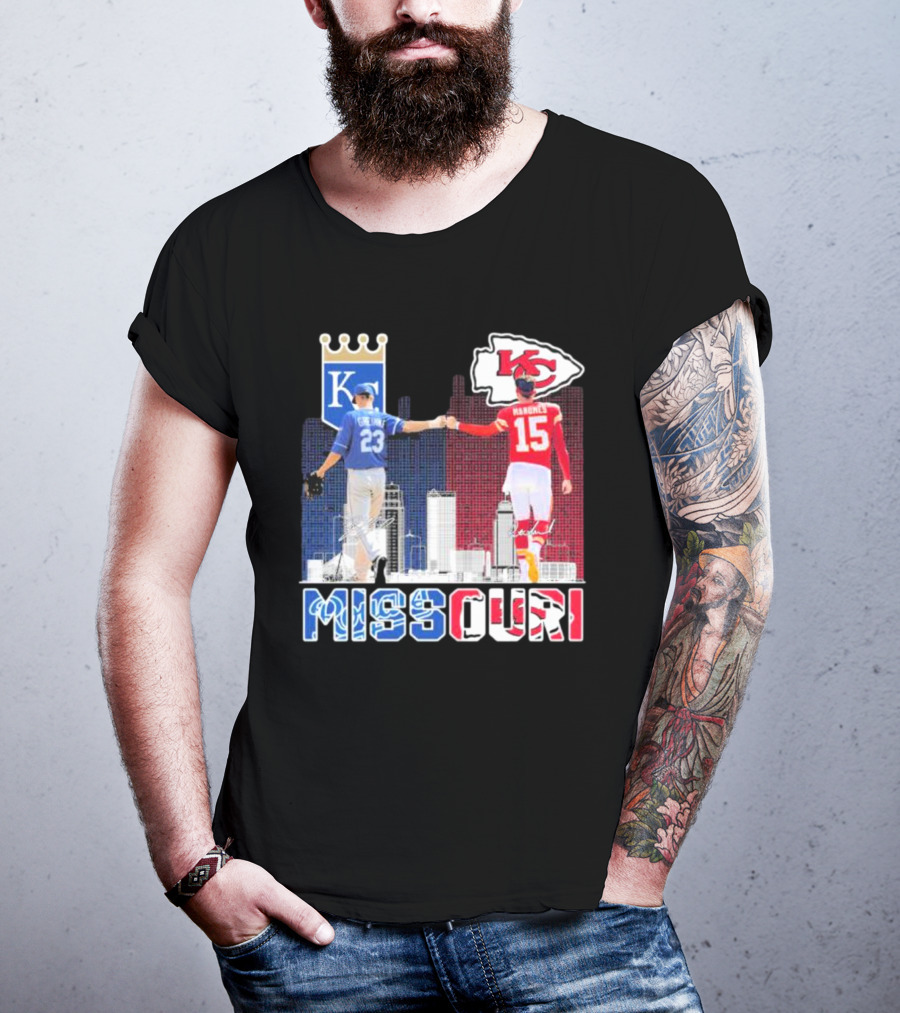 Missouri Kansas City Chiefs Mahomes Royals Greinke T-Shirt