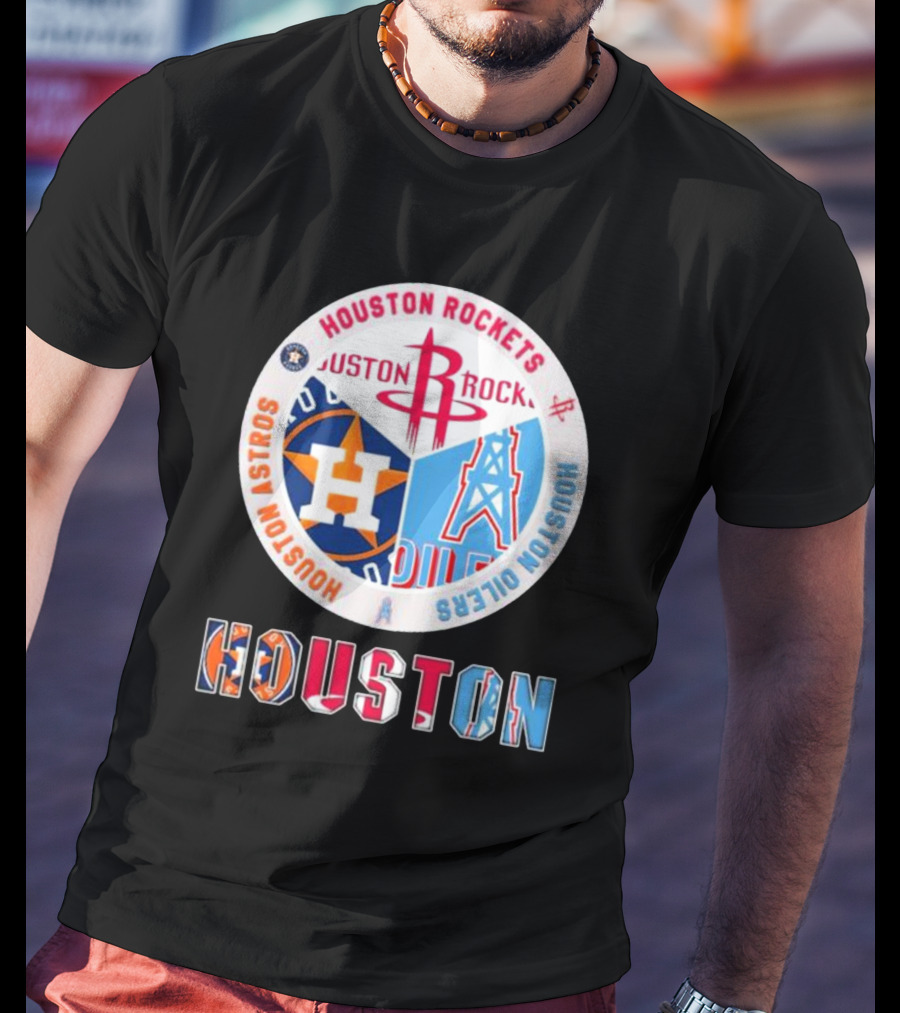 Houston Rockets Astros Oilers Sports Teams T-Shirt