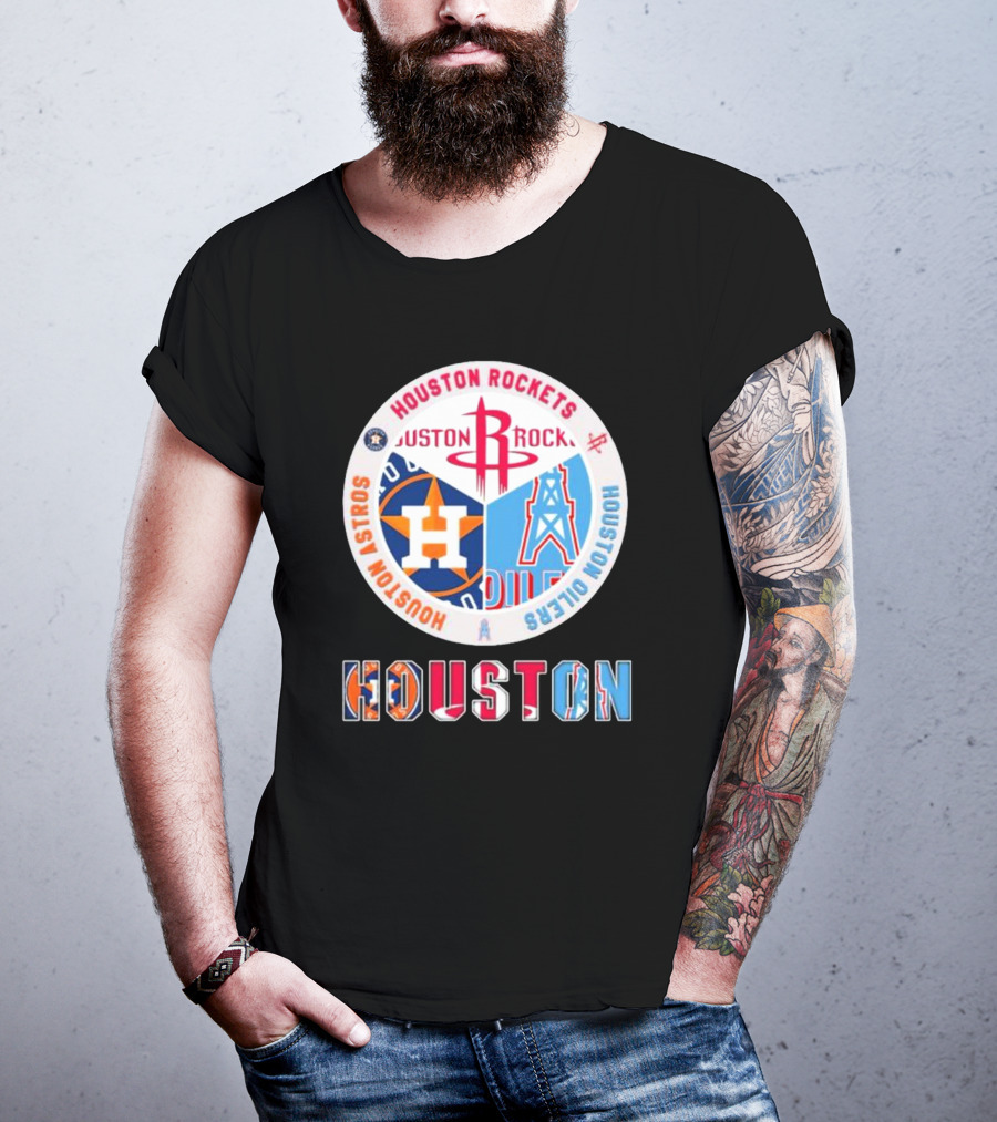 Houston Rockets Astros Oilers Sports Teams T-Shirt