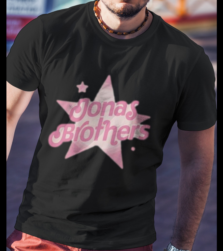 Jonas Brothers Pink Stars Retro T-Shirt