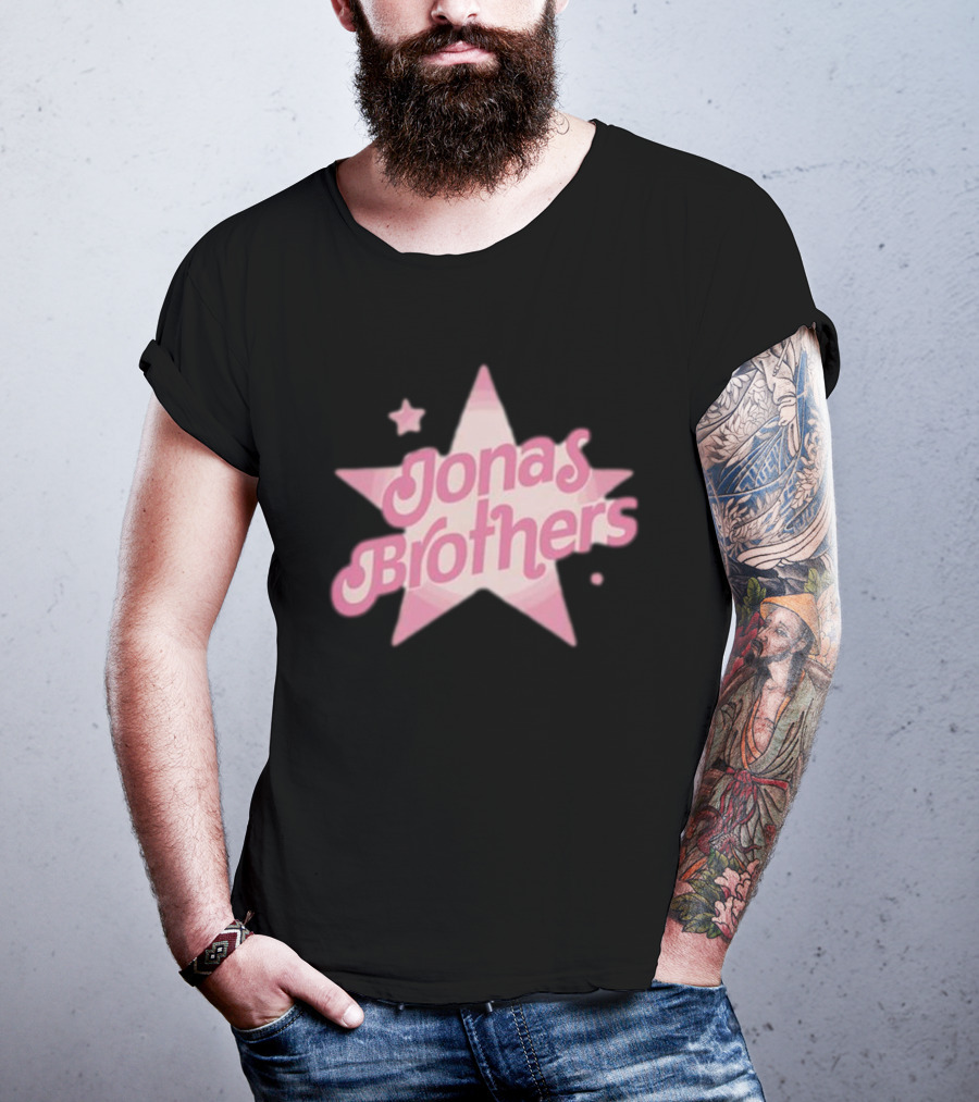 Jonas Brothers Pink Stars Retro T-Shirt