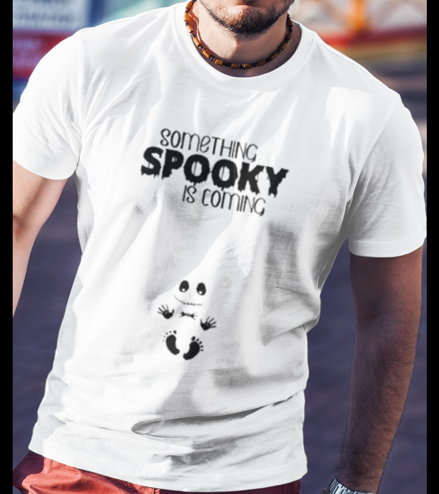 Something Spooky Is Coming Jack Skellington Nightmare Christmas Pregnancy Reveal T-Shirt