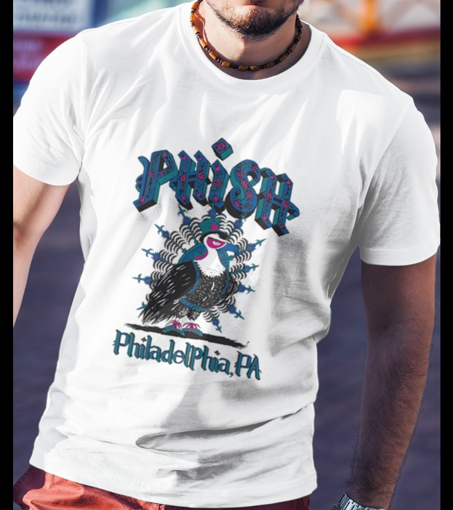 PHISH Philadelphia PA Bird Design The Mann Center Tour T-Shirt