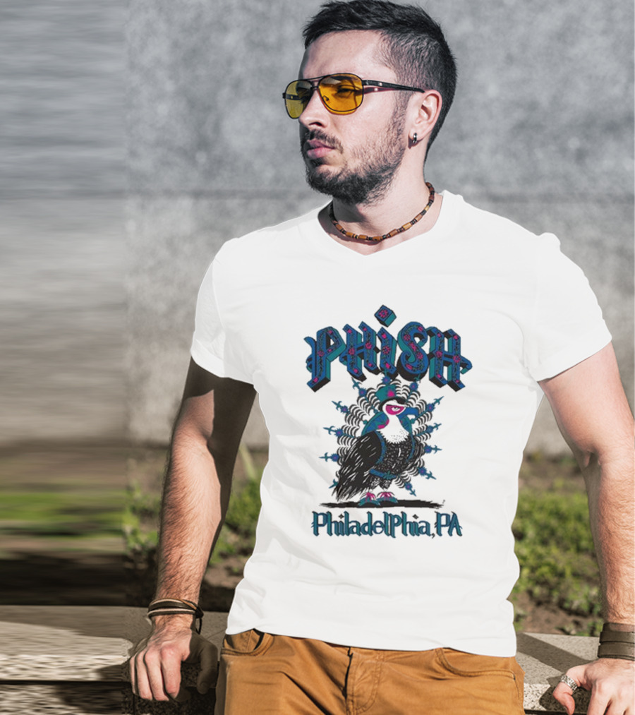 PHISH Philadelphia PA Bird Design The Mann Center Tour T-Shirt